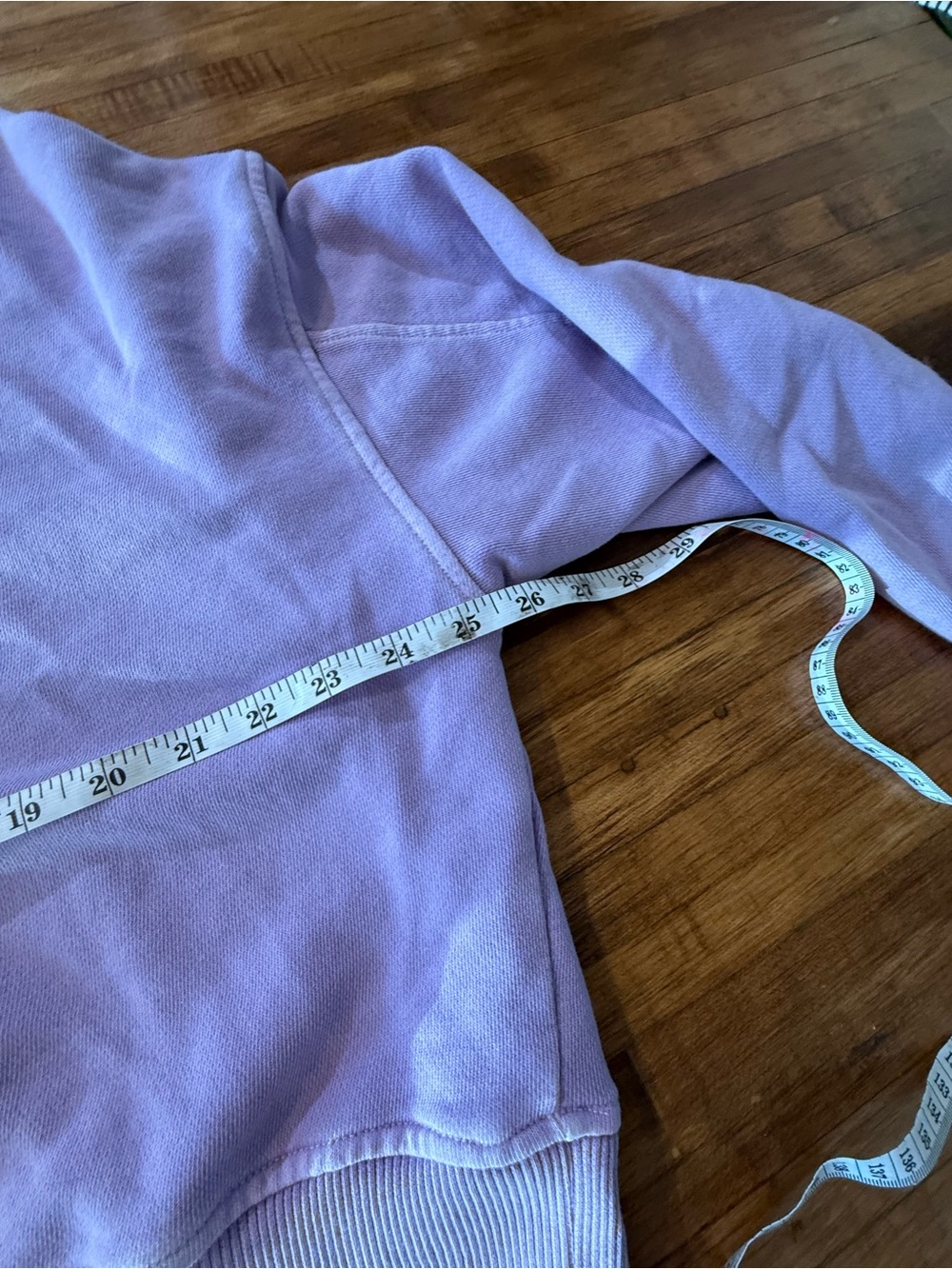 aerie Lilac Cropped V-Neck Sweatshirt Sz Small (g23) - Picture 3 of 5